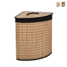 Hörntvättkorg i bambu med svart foder 35x35x50 Sintia Kampanj