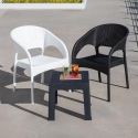 Utomhusstol med armstöd i polypropen, rattan-look Zanzibar Försäljning