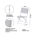 Hopfällbar utomhusstol med järnstomme polyester PVC Maratea Kostnad
