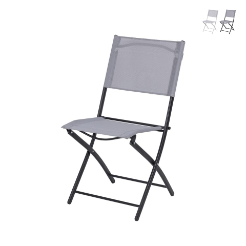 Hopfällbar utomhusstol med järnstomme polyester PVC Maratea Kampanj