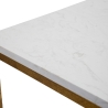Guldfärgat soffbord i metall med marmorskiva 47x47x60 Double Marble Katalog