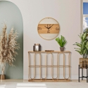 Metallkonsol i boho chic-stil med rottingtopp Samui Försäljning
