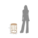Runt soffbord i metall och rotting 55x40x40cm Samui Katalog