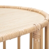 Metall- och rattanbord för hall med 3 hyllor boho chic Panama Katalog