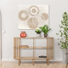 Metall- och rattanbord för hall med 3 hyllor boho chic Panama Försäljning
