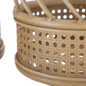 Set med 2 runda blomkrukor i metall och rotting Panama Katalog