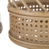 Set med 2 runda blomkrukor i metall och rotting Panama Katalog