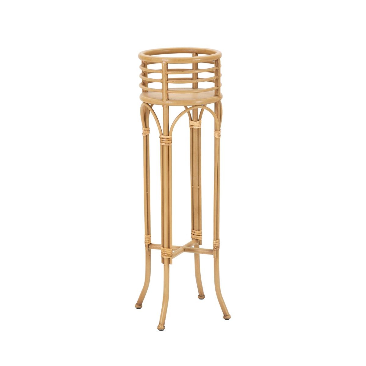 Rund blomkruka på metall- och rattan-stativ Panama Stand Kampanj Rund blomkruka på metall- och rattan-stativ Panama Stand Kampanj