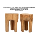 Handgjord pall i teak, etnisk stil Stold Modell