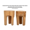 Handgjord pall i teak, etnisk stil Stold Modell