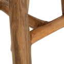 Teakträ-pall i etnisk naturlig design Sel Slim Val