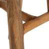 Teakträ-pall i etnisk naturlig design Sel Slim Val