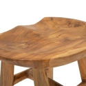 Teakträ-pall i etnisk naturlig design Sel Slim Modell