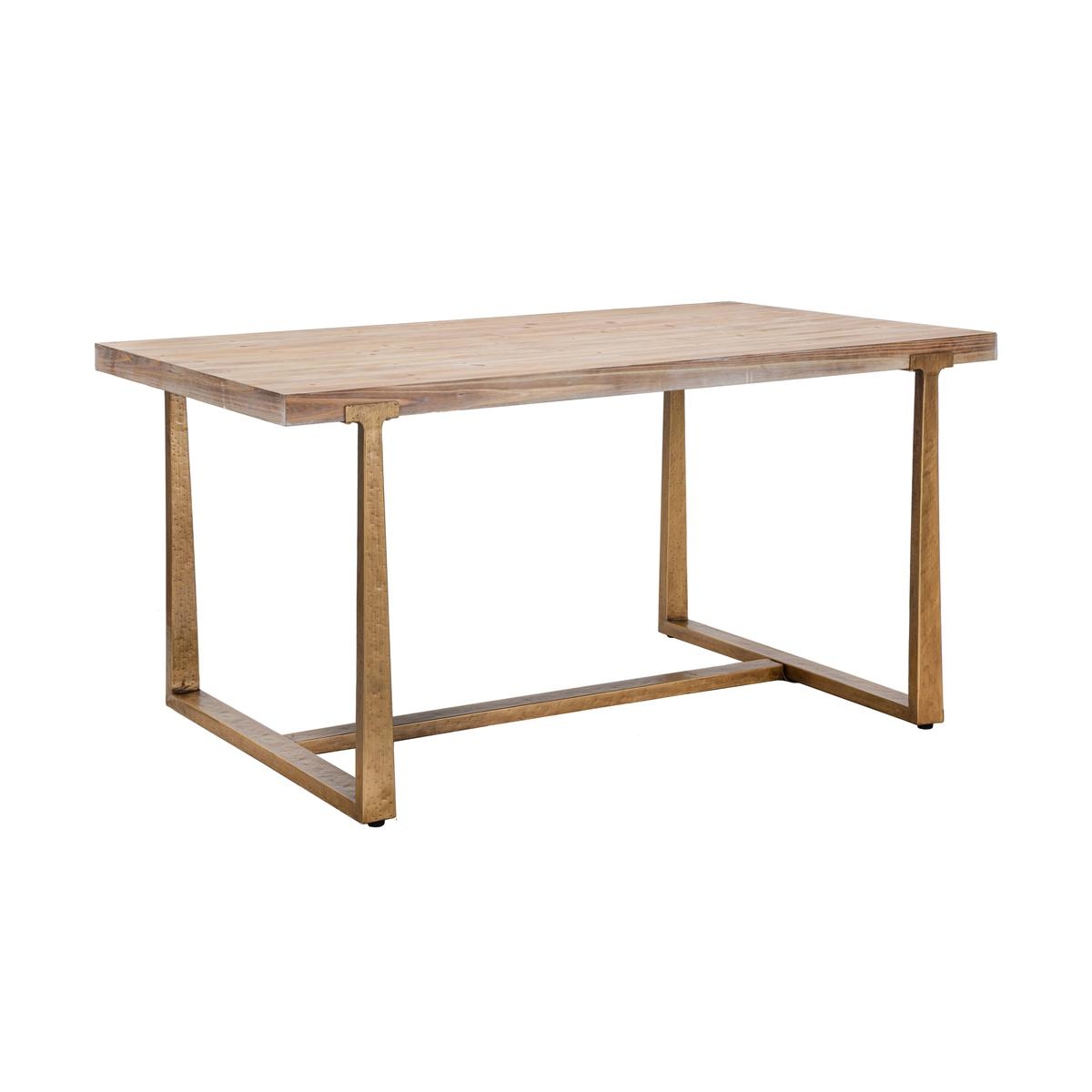 Rektangulärt matbord i metall och trä 90x150 cm modern Ankara