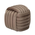 Puff med flätad design, klädd i sammet, modern stil Softy 
