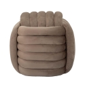 Puff med flätad design, klädd i sammet, modern stil Softy 