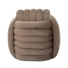 Puff med flätad design, klädd i sammet, modern stil Softy 