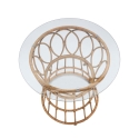 Rundt rottingbord med glasskiva 50x50 cm Panama Circle Erbjudande