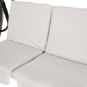 Trädgårdsgunga 3-sits med solskyddstak 230x120x165 cm grå Deluxe Rabatter