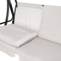 Trädgårdsgunga 3-sits med solskyddstak 230x120x165 cm grå Deluxe Katalog