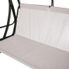 Trädgårdsgunga 3-sits med solskyddstak 230x120x165 cm grå Deluxe Bestånd