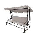 Trädgårdsgunga 3-sits med solskyddstak 230x120x165 cm grå Deluxe Kampanj