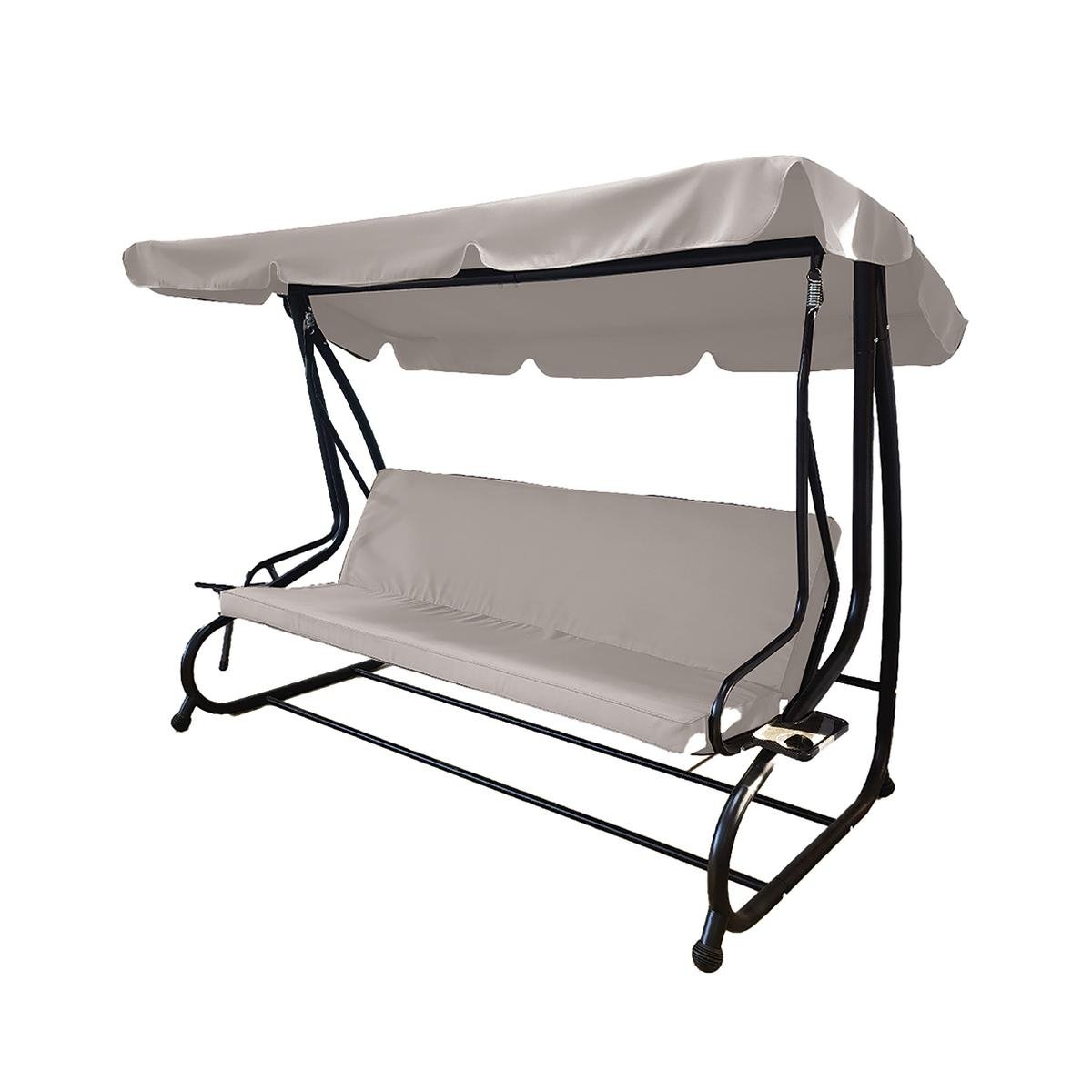 Trädgårdsgunga 3-sits med solskyddstak 230x120x165 cm grå Deluxe Kampanj Trädgårdsgunga 3-sits med solskyddstak 230x120x165 cm grå Deluxe Kampanj