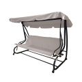 Trädgårdsgunga 3-sits med solskyddstak 230x120x165 cm grå Deluxe Kampanj
