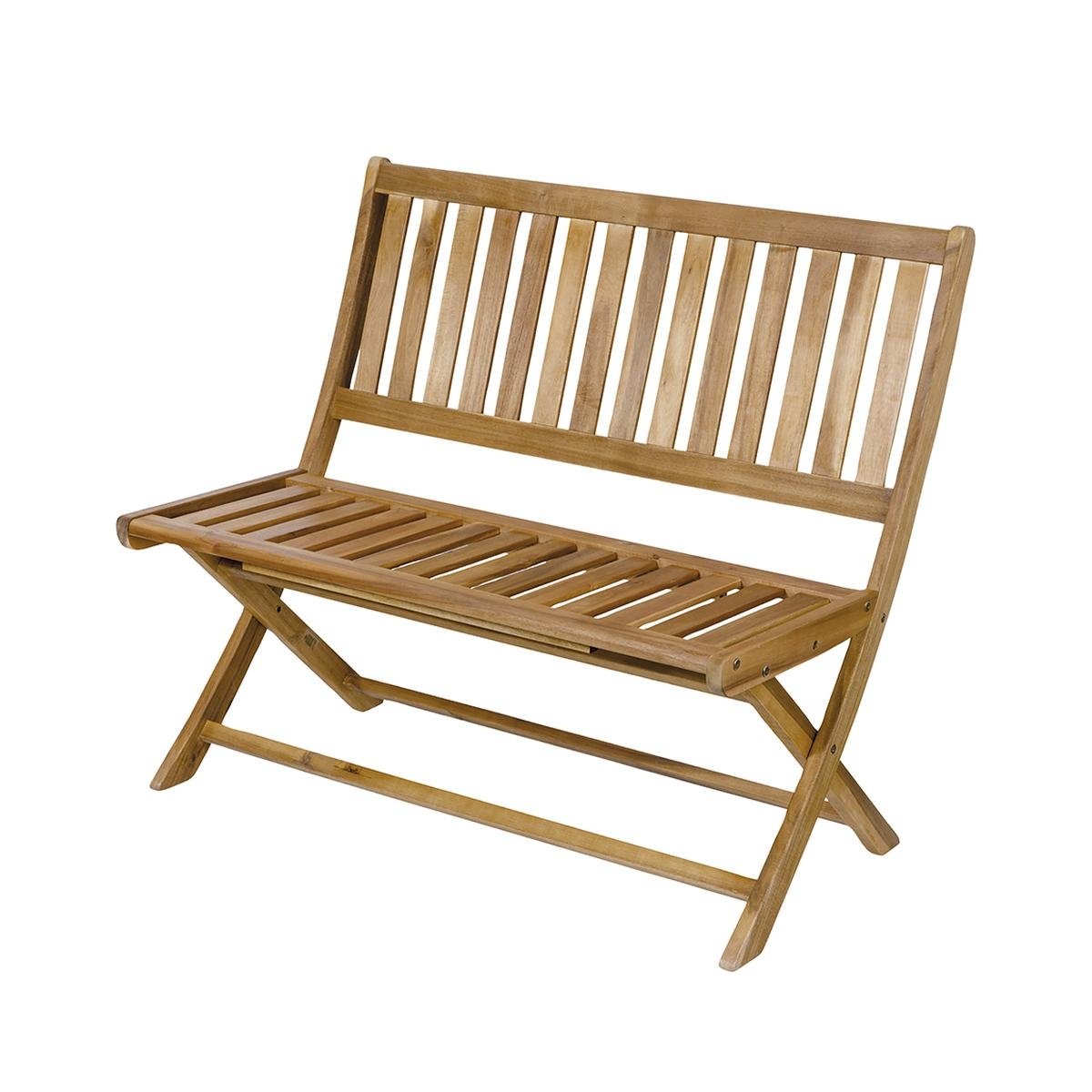 Hopfällbar bänk för två i acaciaträ 104x61x90cm Bali Kampanj Hopfällbar bänk för två i acaciaträ 104x61x90cm Bali Kampanj