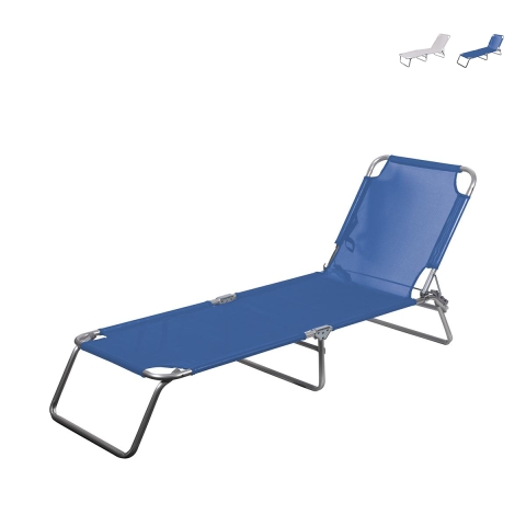 Fällbar solsäng för trädgård och strand med justerbart ryggstöd Viareggio Kampanj