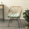 Cuscino sedia outdoor imbottito idrorepellente 50x45cm Omari Försäljning