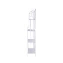 Scaffale 4 ripiani richiudibile in ferro 60,5x28xh.167cm bianco Ravun Rabatter