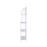 Scaffale 4 ripiani richiudibile in ferro 60,5x28xh.167cm bianco Ravun Rabatter