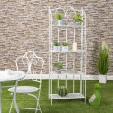 Scaffale 4 ripiani richiudibile in ferro 60,5x28xh.167cm bianco Ravun Försäljning
