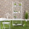 Scaffale 4 ripiani richiudibile in ferro 60,5x28xh.167cm bianco Ravun Försäljning