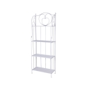 Scaffale 4 ripiani richiudibile in ferro 60,5x28xh.167cm bianco Ravun Kampanj