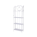 Scaffale 4 ripiani richiudibile in ferro 60,5x28xh.167cm bianco Ravun Kampanj