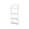 Scaffale 4 ripiani richiudibile in ferro 60,5x28xh.167cm bianco Ravun Kampanj