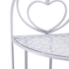 Angoliera 4 ripiani richiudibile in ferro 49x33xh.167cm bianco Alba Katalog
