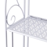 Scaffale 3 ripiani richiudibile in ferro 60,5x28xh.127cm bianco Karnel Bestånd