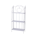 Scaffale 3 ripiani richiudibile in ferro 60,5x28xh.127cm bianco Karnel Kampanj
