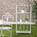 Scaffale 3 ripiani richiudibile in ferro 60,5x28xh.127cm bianco Karnel Försäljning