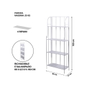 Scaffale da esterno 4 ripiani in ferro battuto richiudibile Durak Kostnad