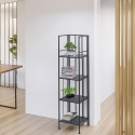 Scaffale da esterno slim 4 ripiani in ferro battuto richiudibile Nuvia Försäljning