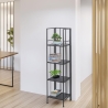 Scaffale da esterno slim 4 ripiani in ferro battuto richiudibile Nuvia Försäljning