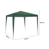 Gazebo 3x3 idrorepellente montaggio rapido con kit bianco Tropico Pris