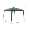 Gazebo estensibile verde 3x3 in alluminio richiudibile Rapido Inköp
