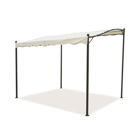 Gazebo a veranda idrorepellente 3x2,5m in ferro ecrù Sarnok Kampanj