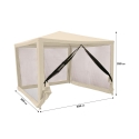 Gazebo idrorepellente con zanzariere 3x3m ferro ecrù Dakar Erbjudande