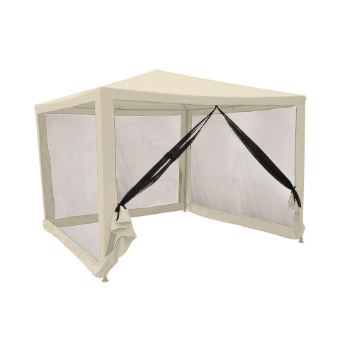 Gazebo idrorepellente con zanzariere 3x3m ferro ecrù Dakar Kampanj